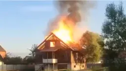 У Ковелі горів недобудований будинок (відео)