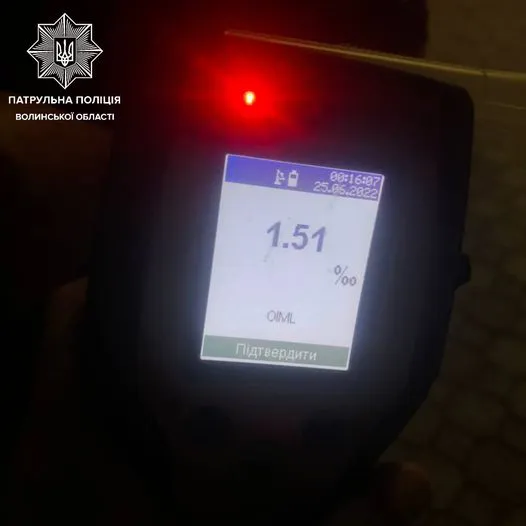 П'яний і в комендантську годину: у Луцьку зловили водія-порушника