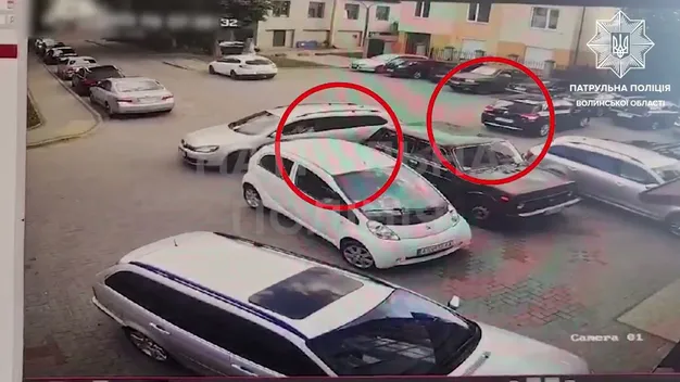 Їхали заднім ходом: у Луцьку в дворі багатоповерхівки не розминулися Volkswagen та Citroen (відео)