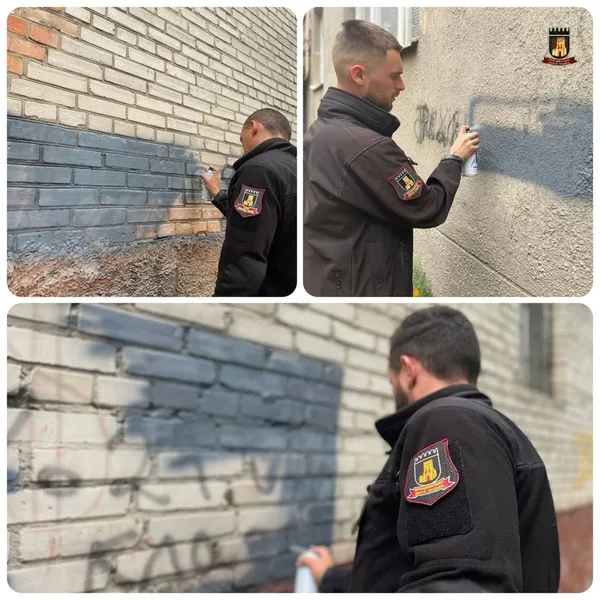 У Луцьку муніципали позамальовували рекламу наркотиків (фото)