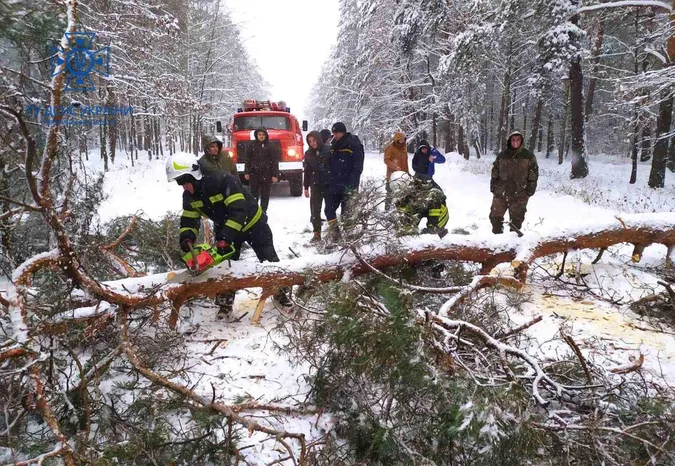 Волинські рятувальники 26 разів виїжджали на ліквідацію наслідків негоди (фото, відео)