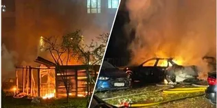 Удар по багатоповерхівці в Києві: загинула жінка та чоловік в авто, палали квартири й машини (фото)