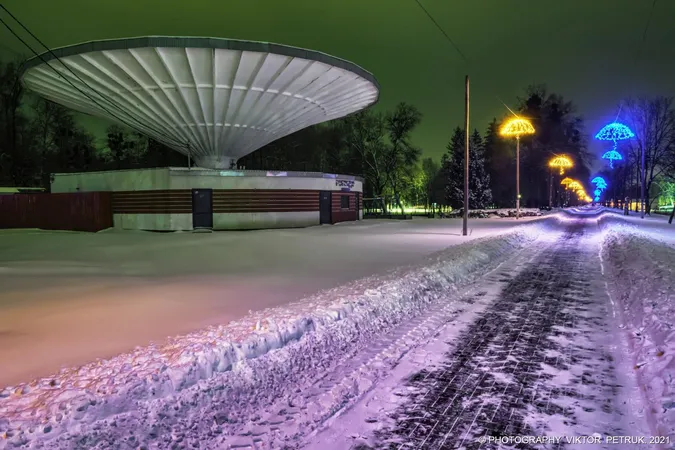 Кольори зимової ночі на світлинах луцького фотографа