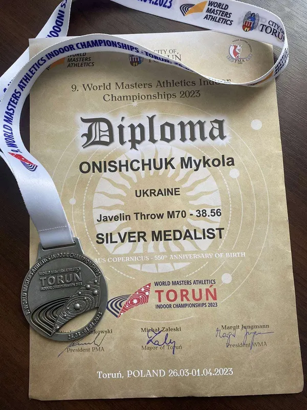Волинянин виборов срібло на чемпіонаті світу з легкої атлетики серед ветеранів