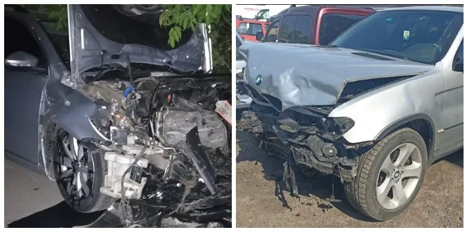 Лоб в лоб: у Володимирі зіткнулися BMW X5 і Volkswagen Passat (фото)
