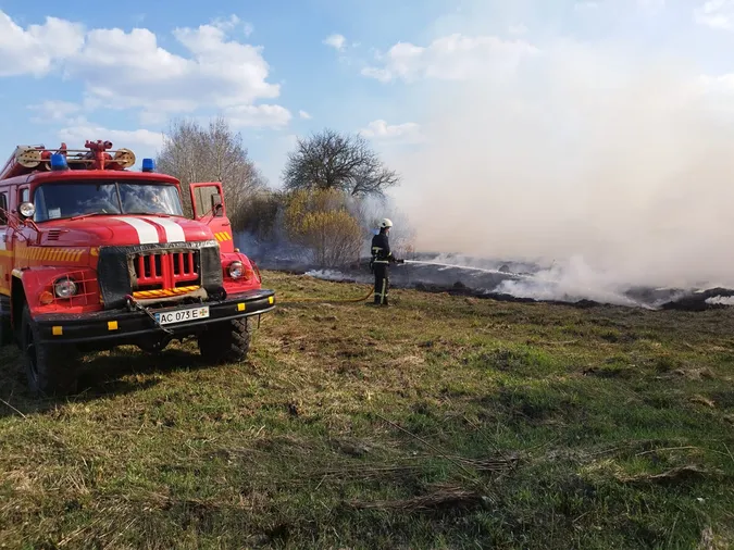 Вогняна доба на Волині: вогонь випалив 19 гектарів землі (фото, відео)