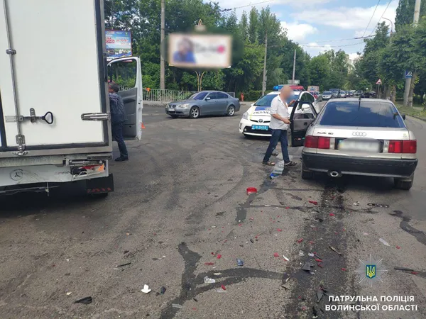 ДТП у Луцьку – п'яний водій не дотримався дистанції (фото)