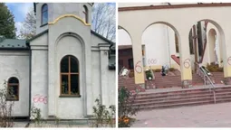 Вандал розписав «числом звіра» 17 церков у Тернополі (фото)