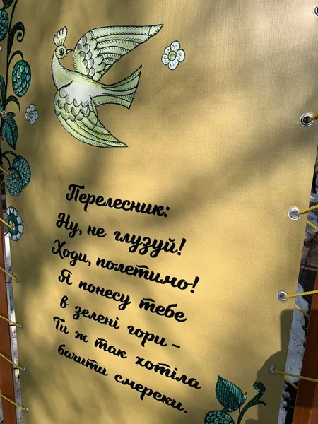 У Луцьку на вулиці Лесі Українки встановили галерею ілюстрацій до «Лісової пісні»
