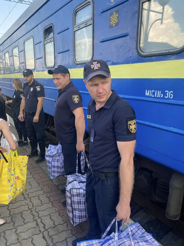 На Волині зустріли евакуаційний потяг з Харківщини (фото)