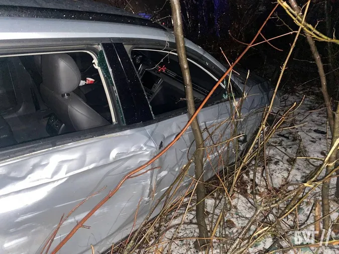 Біля Нововолинську водійка злетіла з дороги та врізалась в хащі (фото)