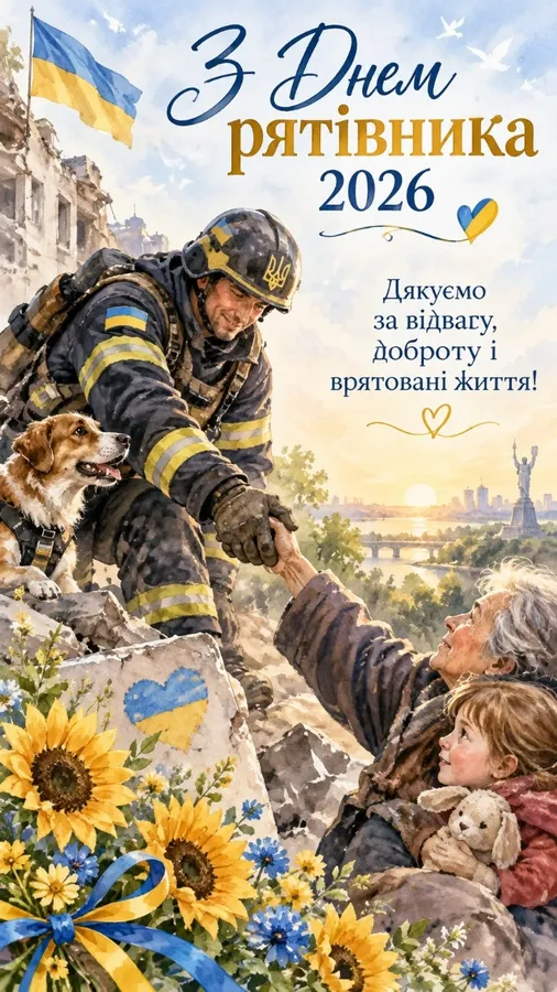 День рятівника 2026: красиві листівки та щирі привітання