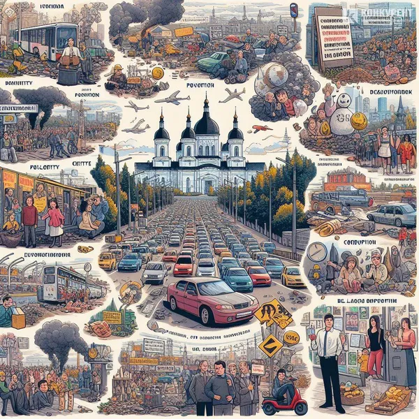 Так штучний інтелект бачить проблеми у Луцьку зараз. Зображення генерував ШІ від Bing