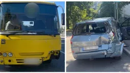 У Луцьку маршрутка протаранила легковик (фото)