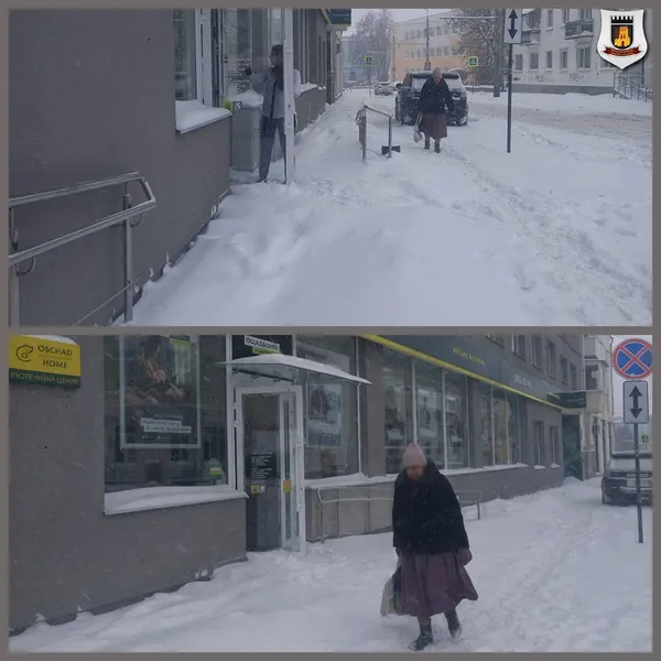 Байдуже до безпеки клієнтів: у Луцьку банк відмовився чистити вхід від снігу (фото)