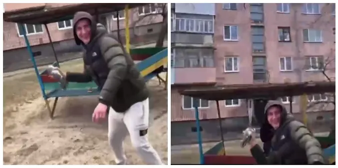 У Ковелі хлопець кидався живим голубом у ширіньку товариша (відео)