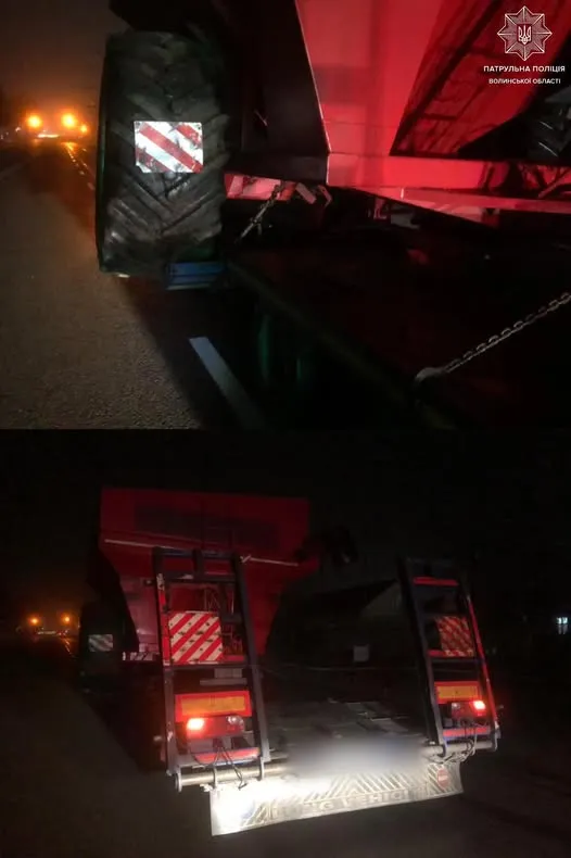 Без дозволу і техконтролю: у Луцьку зловили водія з великогабаритним вантажем (фото)