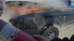 У Луцьку посеред дороги загорілося авто (відео)