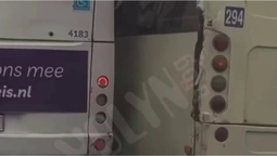У Луцьку біля ЦУМа два автобуси не поділили дорогу (відео)