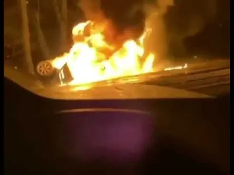 У Дерно уночі вщент згоріла автівка (відео)