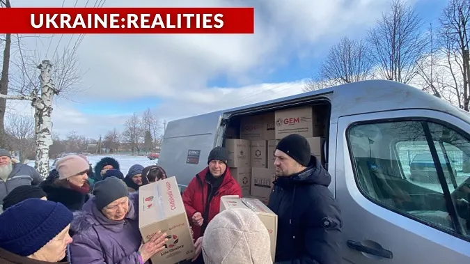 Volunteers provided humanitarian aid to the village in Kharkiv region under daily shelling