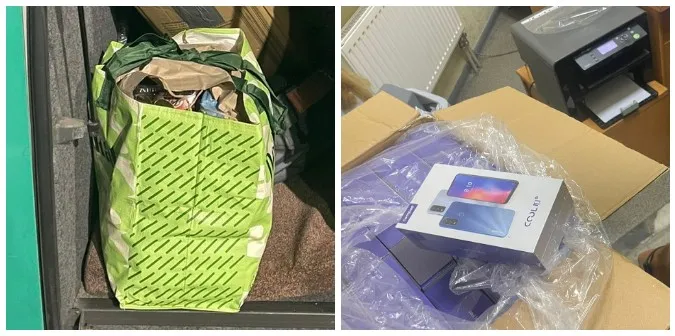 Водій автобуса хотів провезти через «Ягодин» цілу торбу смартфонів (фото)