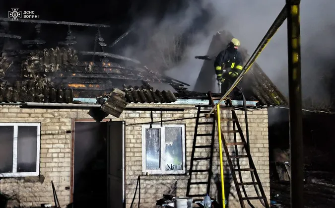 На Шаччині ввечері сталася пожежа (фото)