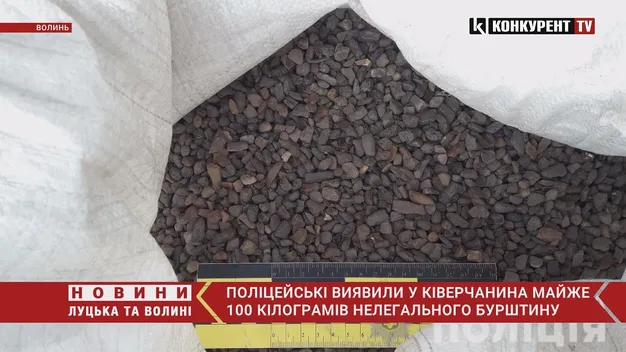 Віз 100 кілограмів бурштину без документів: поліція затримала волинянина (відео)
