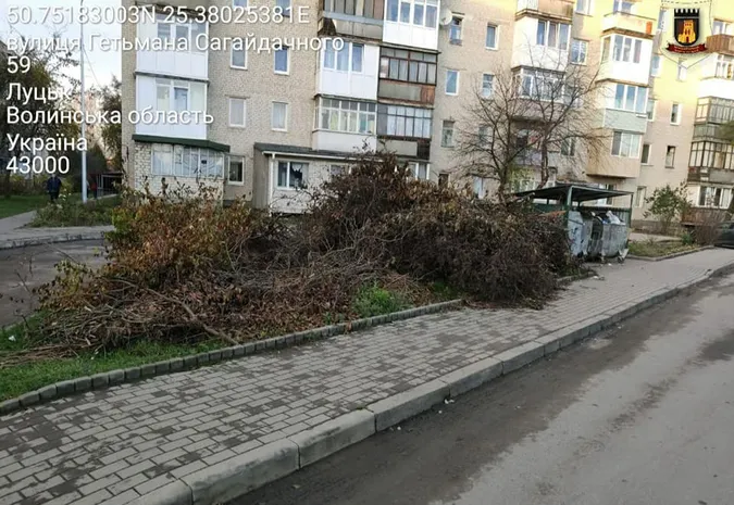 Муніципали змусили «Луцьктеркомсервіс» повивозити гілля з міста (фото)