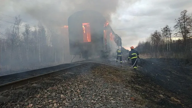 На Волині під час руху загорівся поїзд