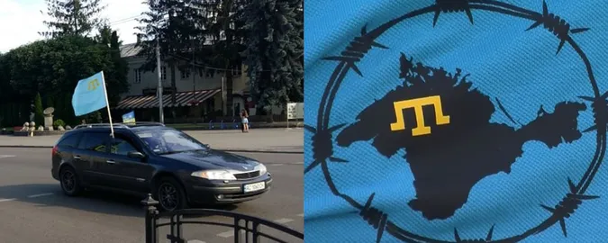Кримські татари Луцька влаштували автопробіг до Дня національного прапора (фото)