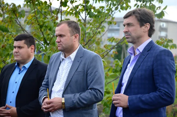 Депутат Луцькради Петро Нестерук та легендарний футболіст Владислав Ващук