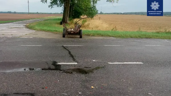 На Волині ДТП за участю воза та «мерседеса»: є постраждалий (фото)