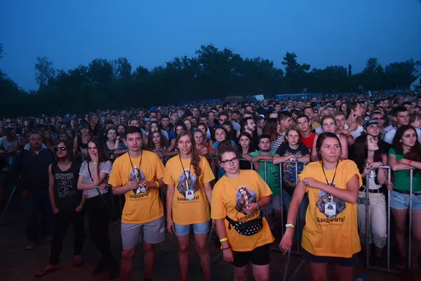 На передньому плані - волонтери фестивалю
