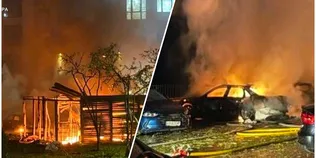 Удар по багатоповерхівці в Києві: загинула жінка та чоловік в авто, палали квартири й машини (фото)
