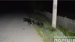 На Волині п'яний мотоцикліст в'їхав у стовп