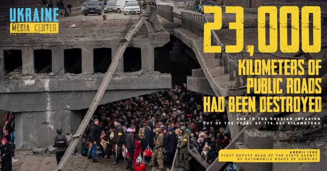 рашисти знищили 23 000 кілометрів українських доріг, – Укравтодор (відео)