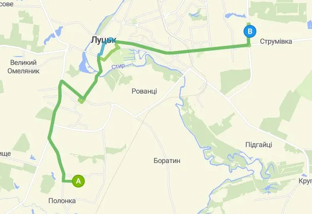 Карта маршруту