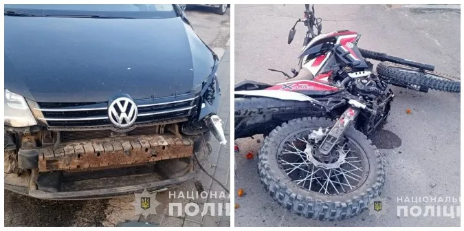 У Луцькому районі 16-річний мотоцикліст протаранив легковик (фото)