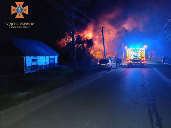 У неділю на Волині сталися три пожежі (фото)