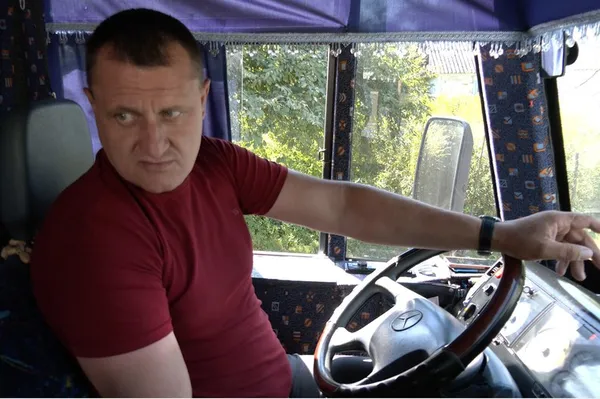 Водій маршрутки Володимир Слісарчук. Фото: Суспільне Луцьк