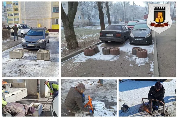 Заважали медикам і рятувальникам: у Луцьку демонтували обмежувачі руху у дворах (фото)