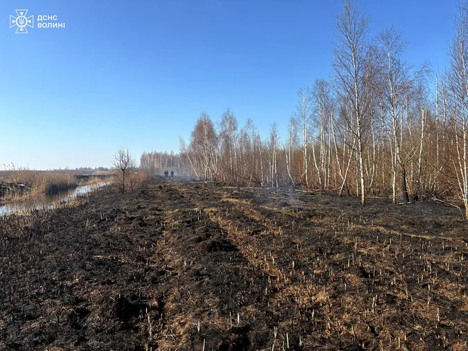Пожежу побачили з дрона: на Волині горить торфовище (фото)