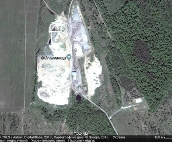 Так звалище виглядає з космосу/Скріншот Google maps