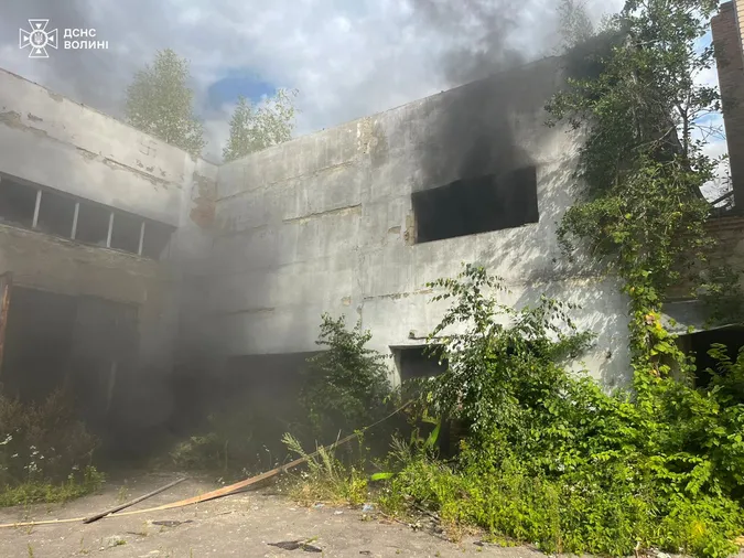 У Володимирі діти підпалили колишній молокозавод: деталі пожежі (фото)