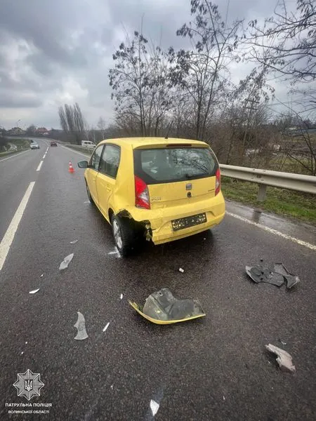 На Володимирській у Луцьку – ДТП за участю трьох авто (фото)