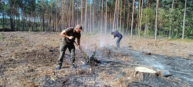 На Волині за допомогою дрона виявили пожежу (фото)