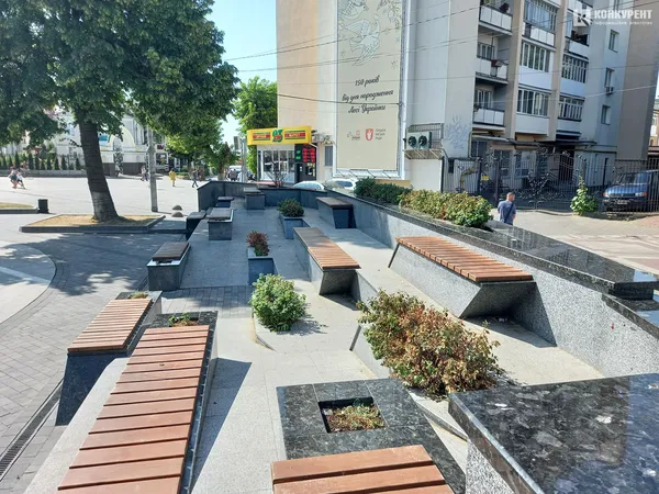 Навколо нового фонтану в центрі Луцька висохла зелень (фото)