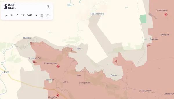 Росіяни впритул підходять до Гуляйполя: як змінилася лінія фронту за листопад
