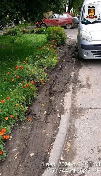У Луцьку водії знищили нові газони біля ЦНАПу (фото)